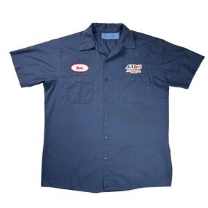 Cintas ComfortFlex Mens Navy Blue "Herk" Arizona Automotive Work Shirt L
